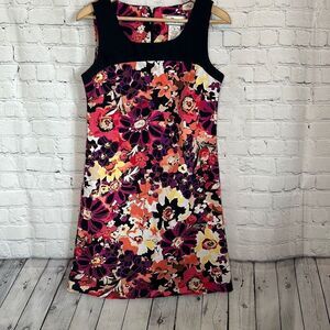 Dby Ltd. Women’s Multicolor Pink Black Floral Sleeveless Summer Dress size 10‎